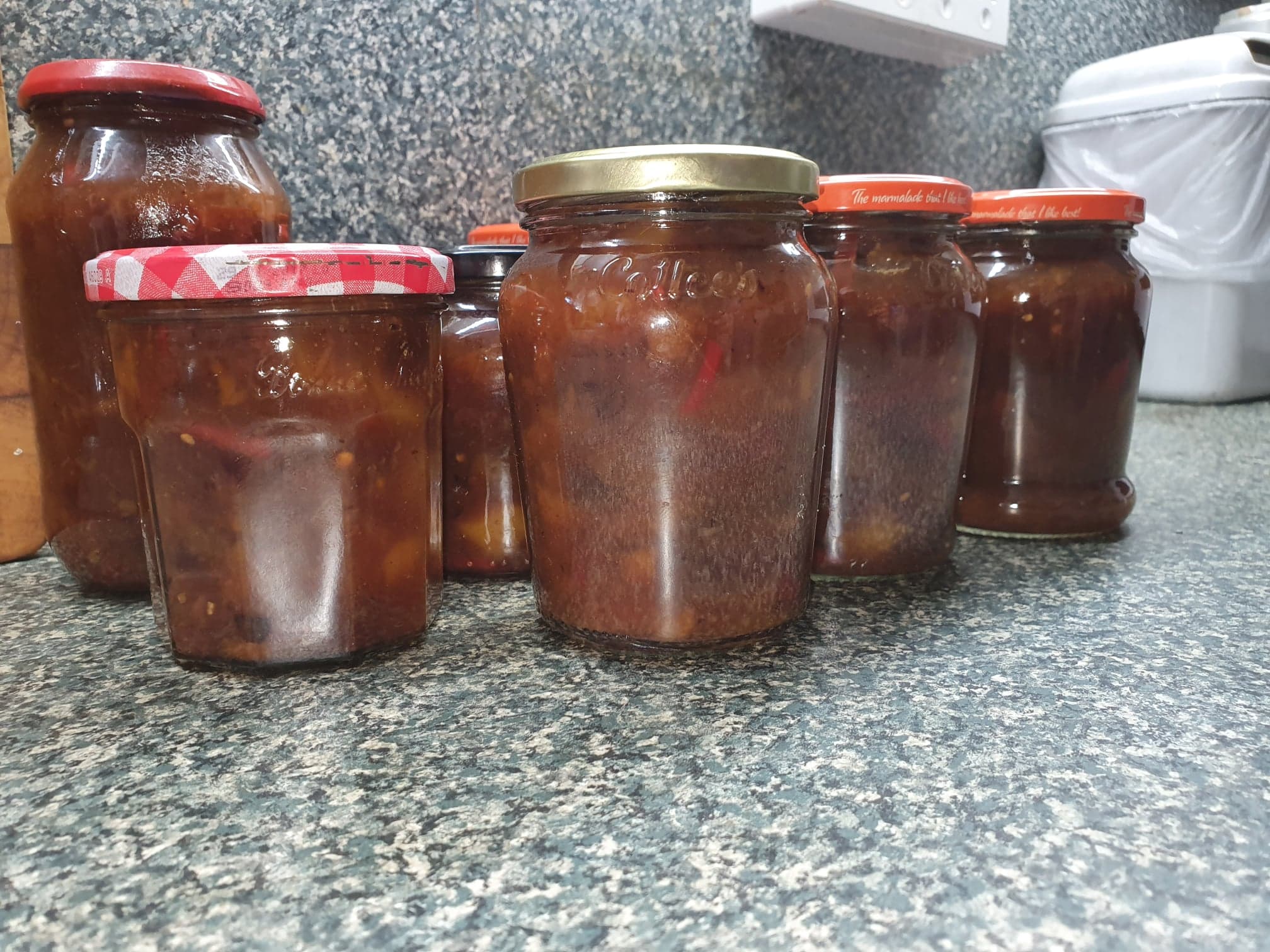 A jar of Rhonda’s Spicy Mango Chutney